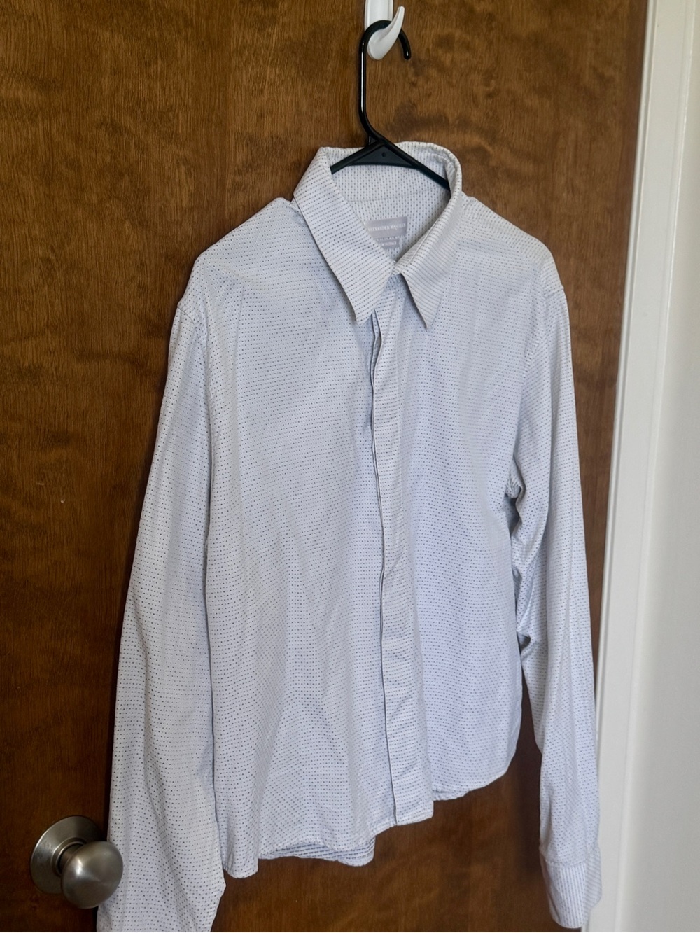 Alexander McQueen White Dot Dress Shirt Women Size S
